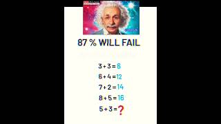 IQ test 😎 Only For Genius 🤔 Maths bring test #shorts #iqtest  #respect #viralshor#mathgame #ytshorts