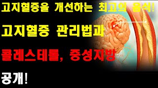 고지혈증을 개선하는 최고의 음식! 고지혈증 관리법과 콜레스테롤, 중성지방 낮추는 비법 공개!