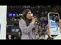 kelsey plum speaks at uw jersey retirement ceremony