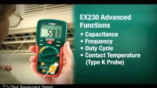 Extech EX200 Mini Multi-Function Digital MultiMeters with IR Thermometer