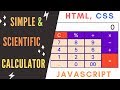 Create Simple or Scientific Calculator Using HTML, CSS and Javascript - Part 1