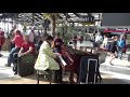 street piano chopin at the train station in paris