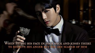 When he digs his face in your neck and kisses there to calm his anger but you are scared - oneshot