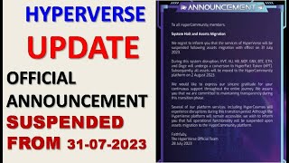 hyperverse final official announcement/asset migrate/system halting