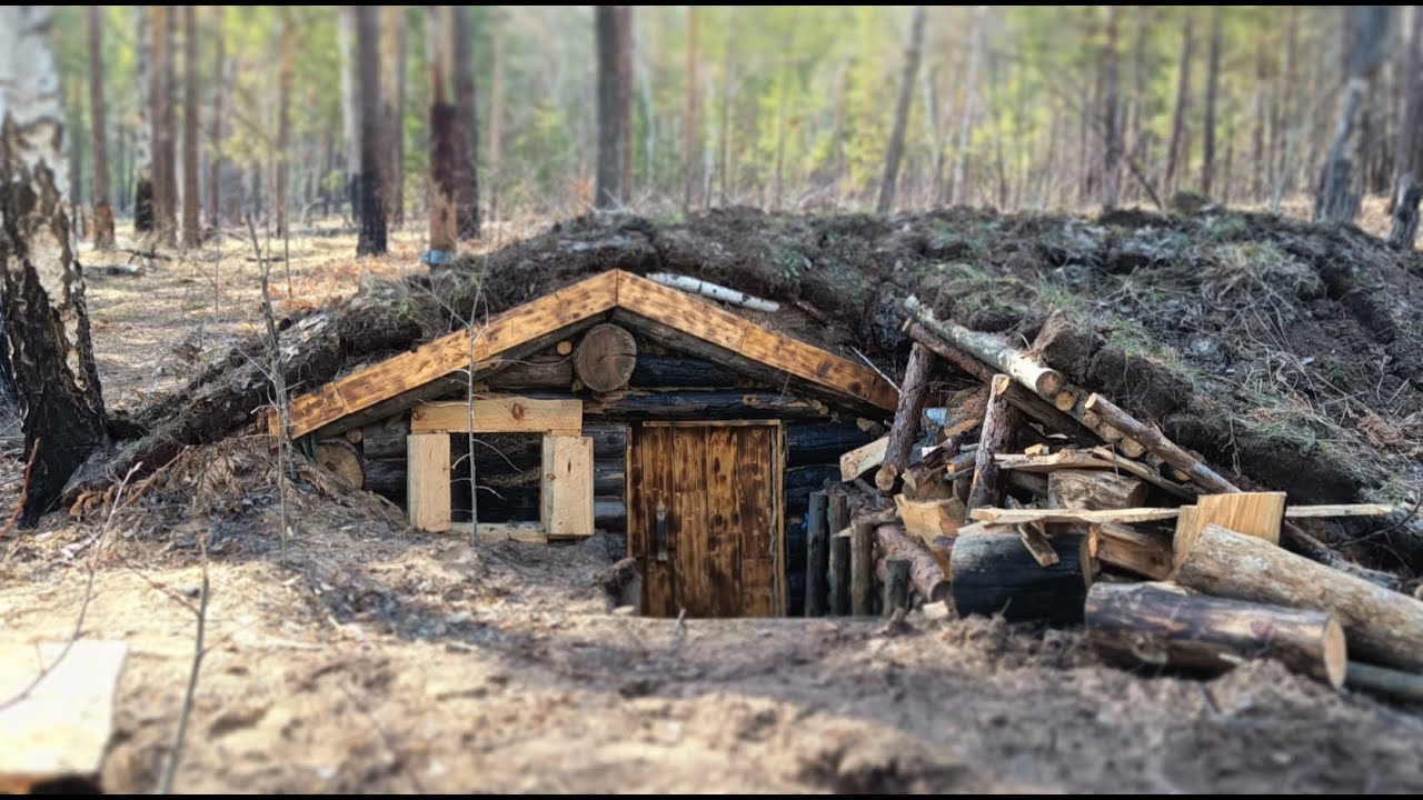DUGOUT life: landscaping of my CAMPING hut, WILD GUESTS, bird sounds. NEW Project W