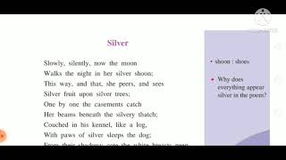 4.3 Silver poem 9th class Marathi explanation #silver #9thstd #english