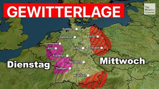 Unwetter ziehen nach Deutschland und treffen auf mehrere Großstädte