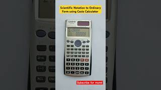 Convert Scientific Notation to Ordinary Form in Scientific Calculator #scientificcalculatortips