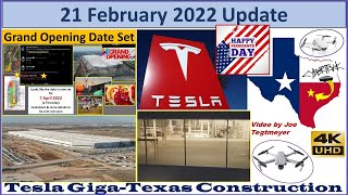 Tesla Gigafactory Texas 21 February 2022 Cyber Truck & Model Y Factory Construction Update(07:45 AM)