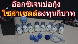 อ๊อกซิเจนโซล่าเซลล์บ่อกุ้งลงทุนเท่าไหร่(Solar Air Pump)