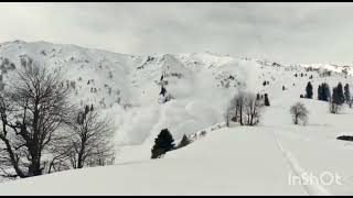 Avalanche in gulmarg apharwat peak