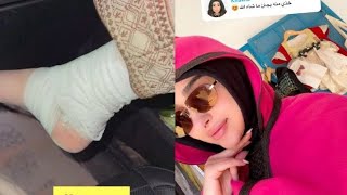 سنابات ضحى العريبي في تونس دوز الجميلة صار معها حادث مرييع!!! 😱😱