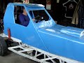 1e test van de oude stockcar v8