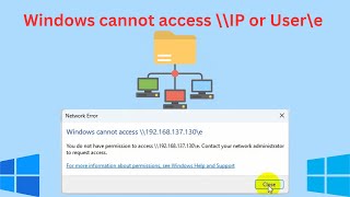 Windows Cannot Access \\\\IP Or User\\e From Windows 11 To Windows 10 Shared Drive Or Folder