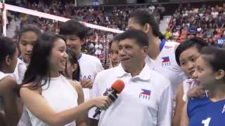 Post-game Interview Alyssa Valdez and Coach Roger Gorayeb