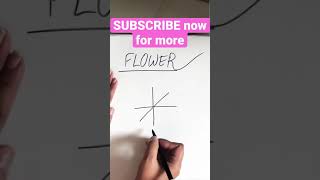 Easy Flower making tutorial for kids & beginners|Flower drawing short video#shorts #subscribe #kids