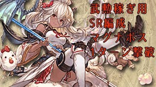 【グラブル】武勲稼ぎ用火属性SR編成　マグナボス1ターン撃破