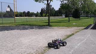 Traxxas tmaxx with SH 18 engine running sweet!