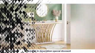 Tribesigns 59 inch Gold Console Table, Modern Entryway Table with Review