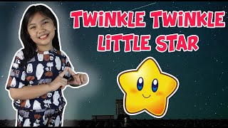 TWINKLE TWINKLE LITTLE STAR with Lyrics | NURSERY RHYMES | ACTION SONG FOR KIDS