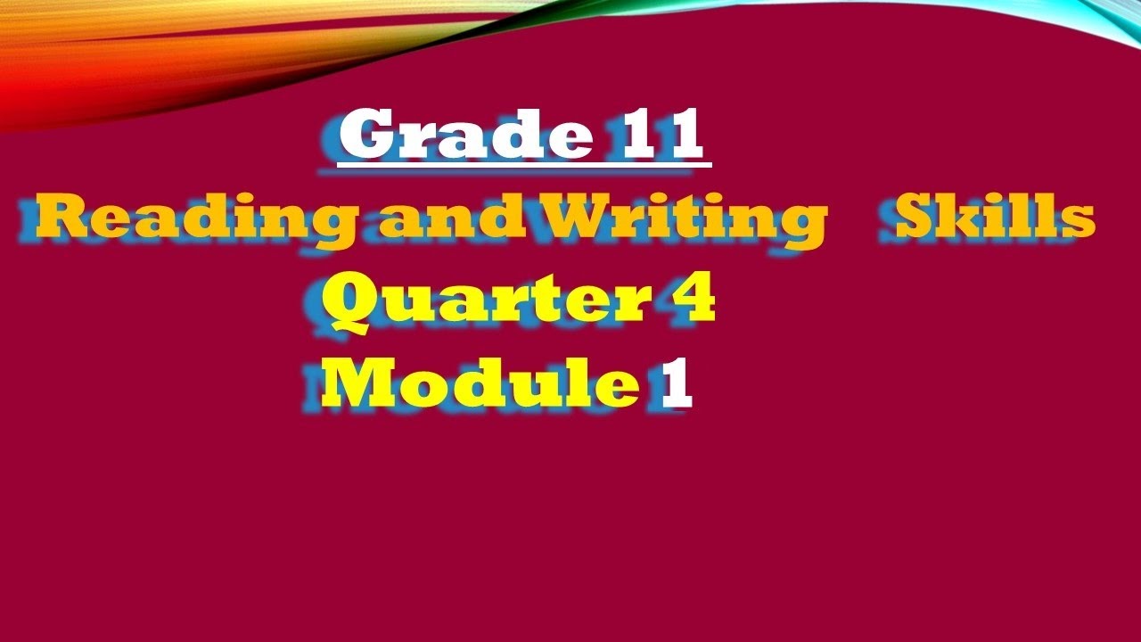 Reading And Writing Grade 11 Module Pdf Deped At Toni Esser Blog