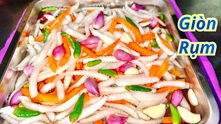 Dưa Chua Củ Cải:Cách Làm Củ Cải Ngâm Chua Ngọt Giòn Rụm Để Được Lâu || HVMD 432