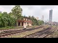 colombo kandy intercity train pulling out of fort railway station leaving colombo fort to kandy