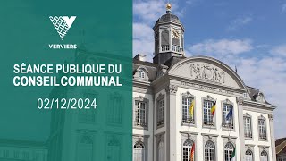 Conseil Communal | Ville de Verviers | 2 décembre 2024