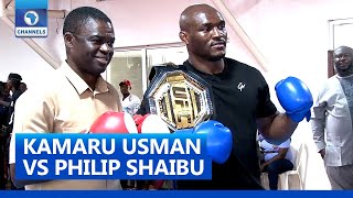 Kamaru Usman Spars With Edo Deputy Governor, Philip Shaibu