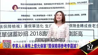 李嘉诚保险理财的人生哲学 - ”我们李家每出生一个孩子，我就会给他购买一亿元的保险。 这样确保我们李家世世代代，从出生开始就是亿万富翁。” 李嘉诚：生意人需要保险的原因是，今天的钱不一定能留到明天