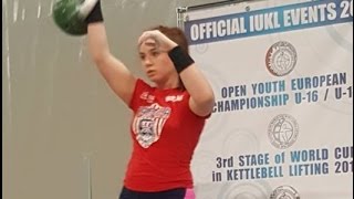 ICKB - 15 year old - Rylee 24kg Snatch 90