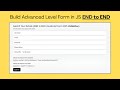 HTML Form with JavaScript Validation | End-to-End Form Building Tutorial