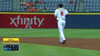 SF@ATL: Peterson given double after challenge in 2nd