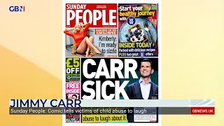 Comedian Jimmy Carr says victims of child abuse should be able to laugh at it