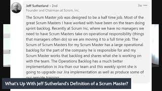 YDS: What's Up with Jeff Sutherland's Definition of a Scrum Master?