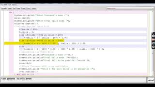 TELEPHONE BILL CALCULATION || JAVA CLASS by ASHISH