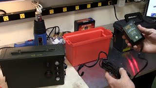 12v Portable Power Box - new design idea (orange plastic ammo box with LED lights, charger)