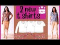 2 NEW & CUTE easy to sew T-SHIRTS. Barrington tee (Love Notions). Free sewing course.