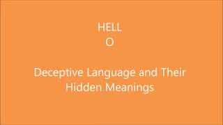Deceptive Language and Hidden Meanings #1 Hell O! YouTube 360p