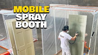 PaintLine Mobile Spray Booth With Door Spraying Stand