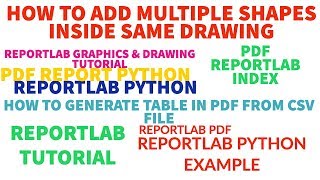 REPORTLAB|REPORTLAB PYTHON TUTORIAL|How To Add Multiple Shapes in Pdf File Using Python|PART:38