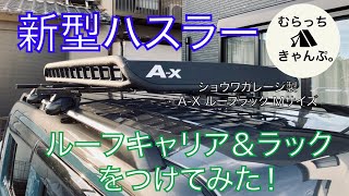 ハスラーにルーフキャリアとラックを取り付けたら最高にカッコよかった！ ショウワガレージ A-X ルーフラック Mサイズ SUZUKI 新型ハスラー JスタイルⅡ 4WD ターボ MR52S