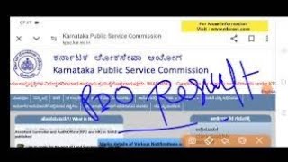 KPSC PDO Result 2024/PDO Compulsory Kannada Result 2025/Karnataka KPSC PDO Exam Result 2024 Cut Off