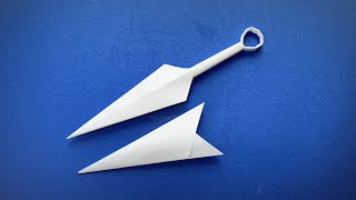 How to Make a Paper Kunai Knife with Sheath | AMAZING PAPER NINJA WEAPONS Origami Naruto