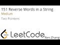 Leetcode 151 Reverse Words in a String