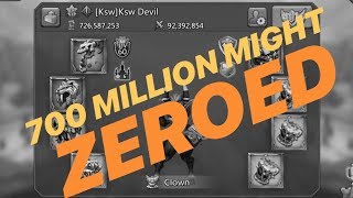 700,000,000 MIGHT PLAYER ZEROED - LORDS MOBILE