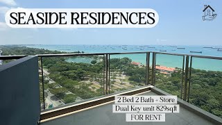 Perfect Sea View Dual Key for Rent at Seaside Residences! High Floor 2 Bed 2 Bath + Store 829sqft.