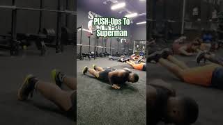 Push-ups To Superman #pushup #pushupvariations #chest #backexercises