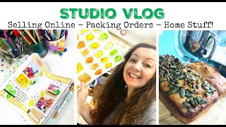 STUDIO VLOG | SMALL BUSINESS SELLING ONLINE | Packing Orders | Home Stuff |  ad