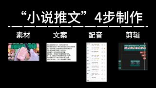 小说推文视频详细4步制作流程！1000G解压视频素材+各软件工具